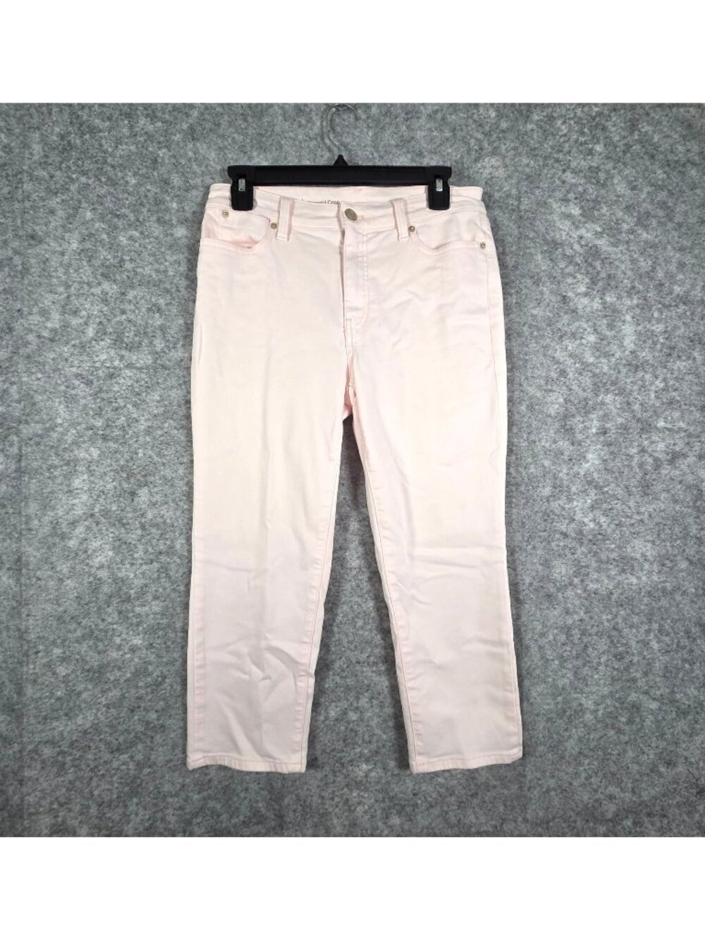 Talbots Women's Flawless Straight Leg Denim Cropped Pants White Size 6P Classic